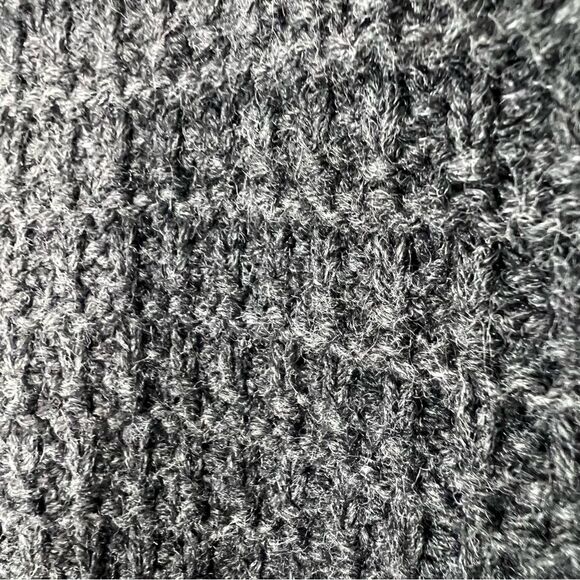 Zara Womens Size Medium Charcoal Gray Waffle Knit Single Button Cardigan Sweater - Picture 5 of 13